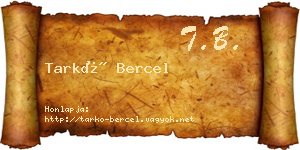 Tarkó Bercel névjegykártya